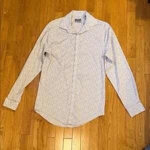 Van Heusen Light Gray Patterned Button Down Shirt